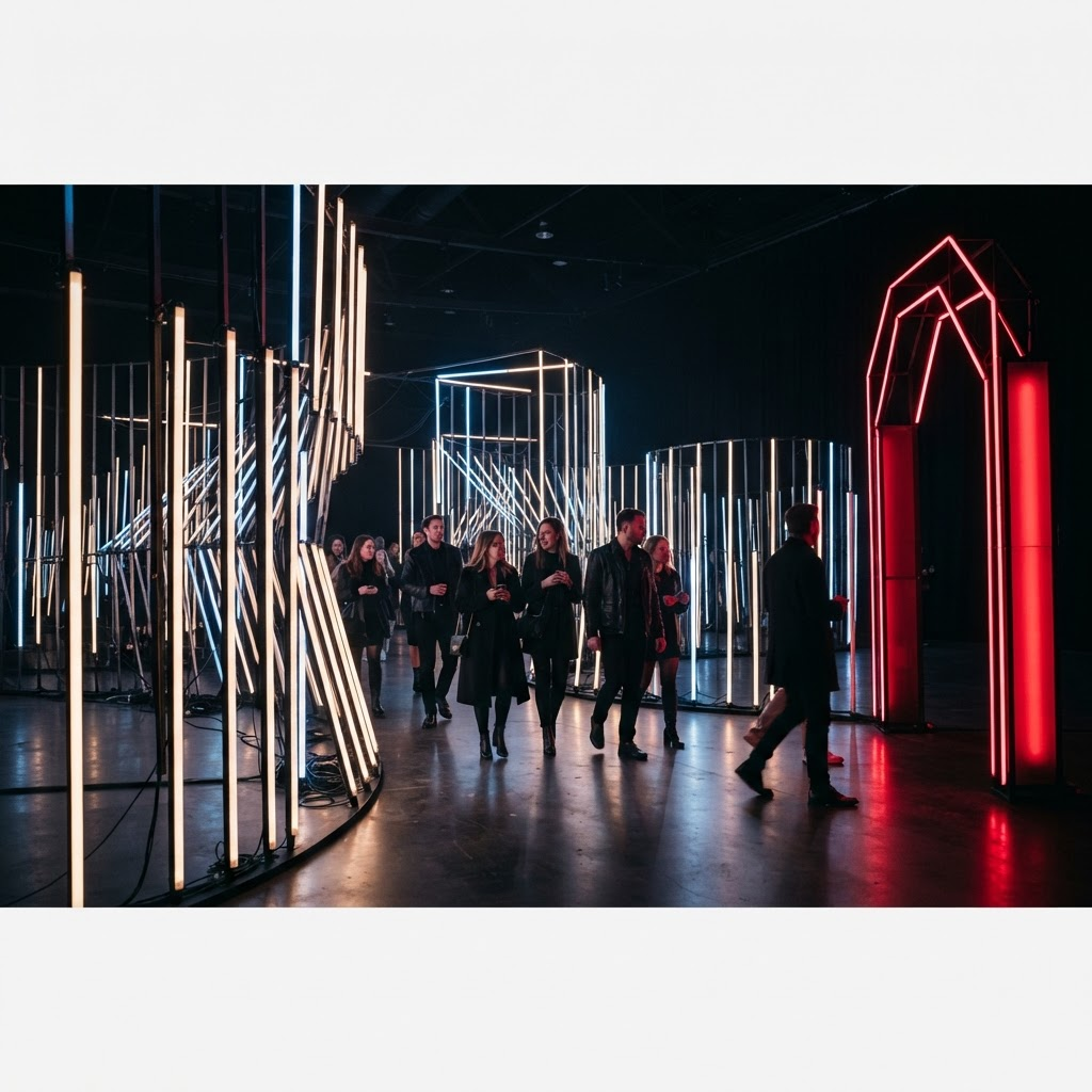 Guests exploring an immersive experiential brand activation